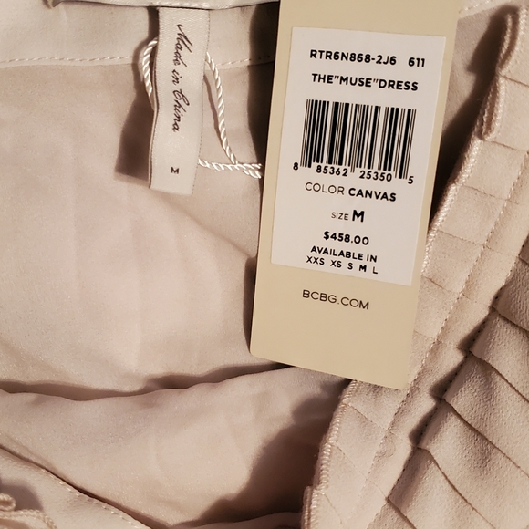 Bcbgmaxazria Runway Maxi pleated Dress Sz M - Picture 2 of 8